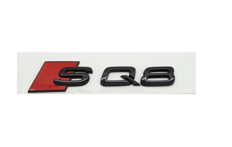 Original Audi Schriftzug SQ8 Aufkleber Emblem Logo schwarz/rot  4KE853740C5FQ