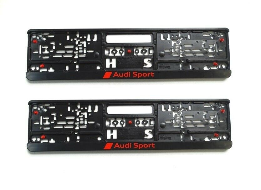 2x ORIGINAL Kennzeichenhalter für Audi Sport UV