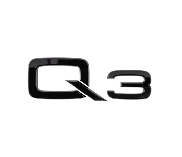 Original Audi Q3 Schriftzug Emblem Logo Plakette Aufkleber schwarz selbstklebend