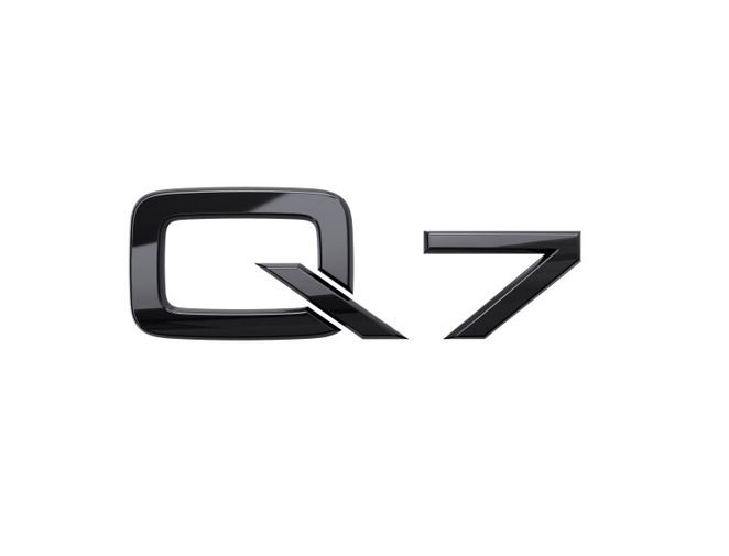 Original Audi Q7 Schriftzug Emblem Logo für Heckklappe schwarz 