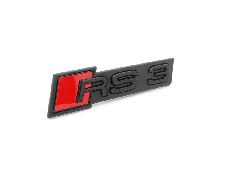 Original Audi RS3 Schriftzug Emblem Logo für Kühlergrill schwarz 8V5853736B T94