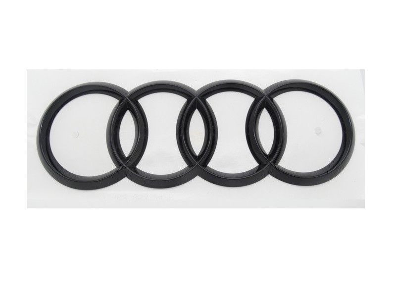 Original Audi TT TTRS Ringe Emblem Schriftzug Logo Heckklappe schwarz glänzend