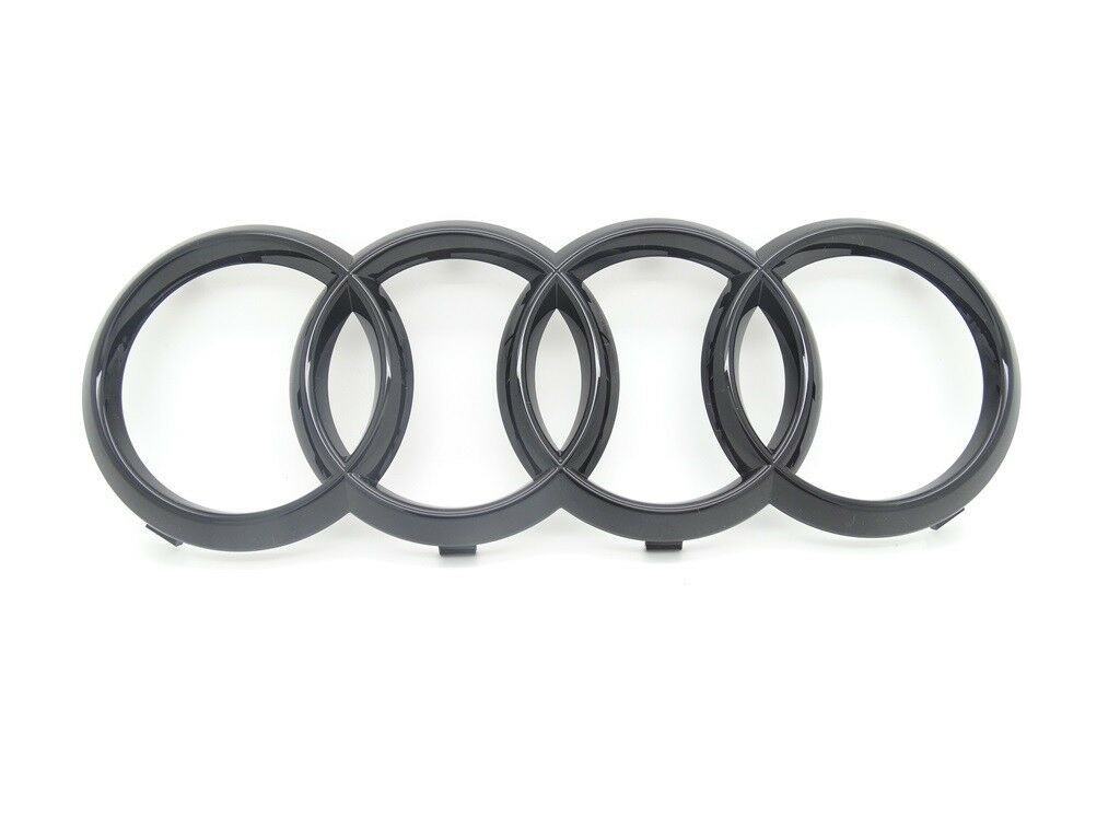 Original Audi Ringe A8 4N Emblem Schriftzug Zeichen Logo Kühlergrill schwarz