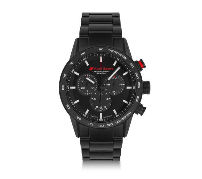 Audi Sport Uhr Herren Chronograph Armbanduhr Herrenuhr schwarz 