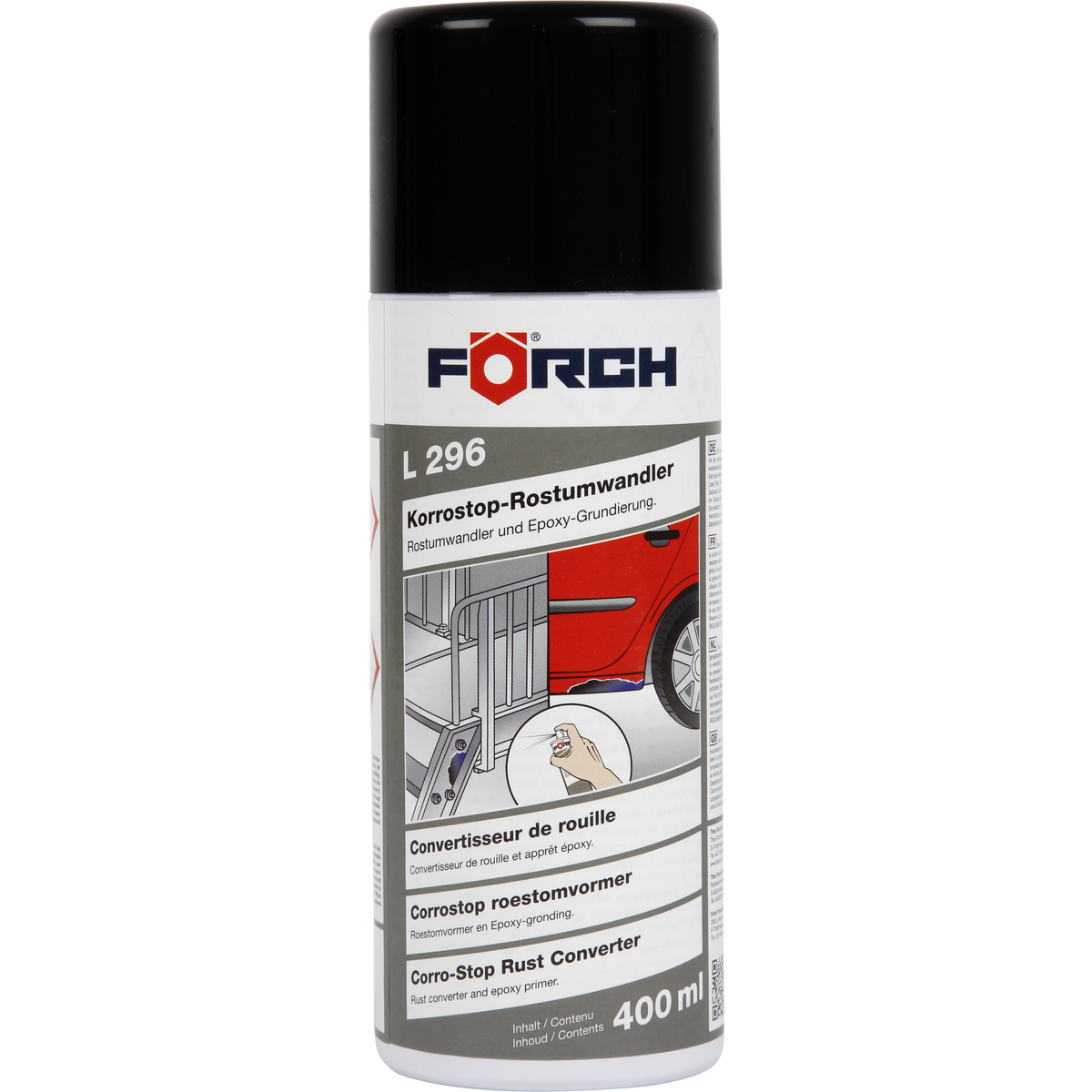 Förch L296 Korrostop Rostumwandler Rostschutz Spray Epoxidharzbasis 400ml