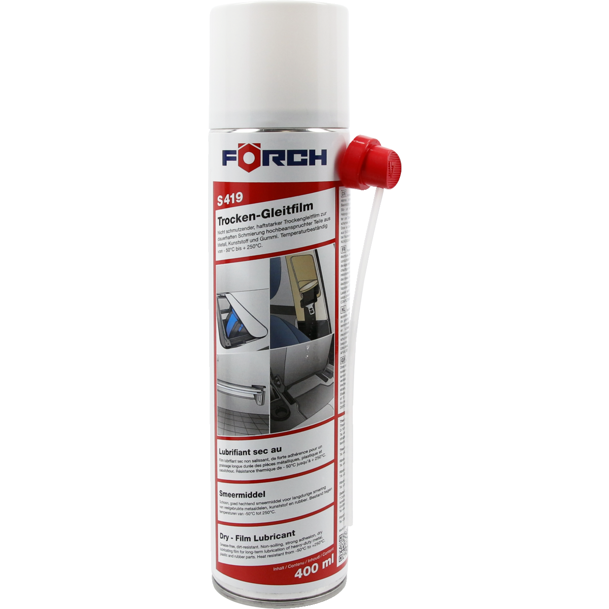 Förch S419 Trockengleitfilm Gleitmittel Schmiermittel PTFE Teflonspray 400ml