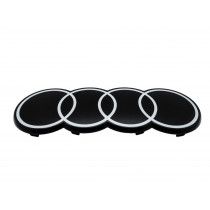 Original Audi Q8 / e-tron Ringe Emblem Schriftzug Logo Kühlergrill polarweiß