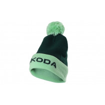 Skoda Eishockeymütze Wintermütze Strickmütze Bommelmütze Unisex grün 6U0084303A