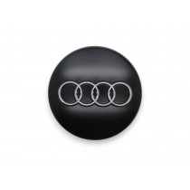 Original Audi Nabenkappe Deckel für Alufelge Schwarz Chromringe 4B0601170  LT7