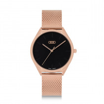 Audi Damenuhr Armbanduhr Uhr Damen roségold schwarz 