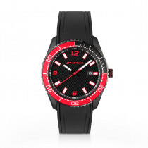 Audi Sport Uhr Armbanduhr Herrenuhr schwarz rot wasserdicht bis 5 ATM 3102400100