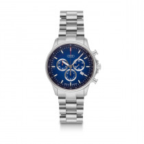 Audi Chronograph UhrArmbanduhr  Edelstahl Herren silber blau 3102500300