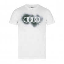 Audi Herren T-Shirt weiß Audi Ringe