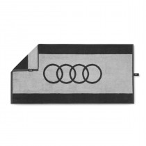 Audi Handtuch Badehandtuch Badetuch Audi Ringe dunkelgrau 80x150cm 3132301800