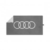 Audi Handtuch Badetuch Badehandtuch Audi Ringe hellgrau 80x150cm 3132501400