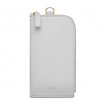 Audi Smartphone Handy Etui Hülle Tasche Leder Damen grau hellgold 3152400300