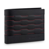 Audi Sport Geldbörse Portemonnaie Leder Herren RFID schwarz rot 3152600900