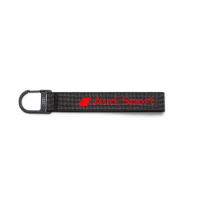 Audi Sport Schlüsselanhänger Schlaufe Karabinerhaken schwarz rot 3182400400