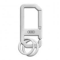 Audi Schlüsselanhänger Karabiner Kugelverschluss Metall silber 3182400500