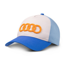 Audi Kinder Baseballcap Kappe Mütze 3D Audi Ringe Frotteestick blau 3202603200
