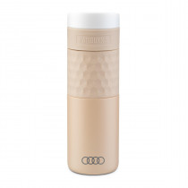 Audi Isolierbecher Isolierflasche Thermoflasche Edelstahl beige 0,5 L 3292400200