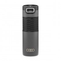 Audi Isolierbecher Isolierflasche Thermoflasche Edelstahl grau 0,5 L