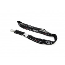 Audi Tradition Schlüsselband Lanyard Audi Ringe schwarz
