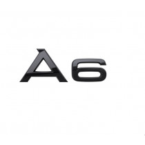 Original Audi A6 Schriftzug Emblem Logo Plakette Aufkleber schwarz glänzend