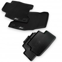 Original Audi A1 GB Gummifußmatten Gummimatten vorne + hinten schwarz 
