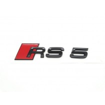 Original Audi RS5 Schriftzug Emblem Logo Plakette Aufkleber schwarz glänzend