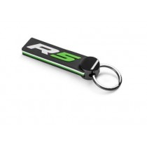Skoda Schlüsselanhänger Motorsport RS in 3D Optik schwarz weiß grün