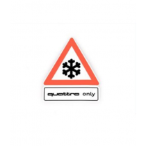 Audi Aufkleber quattro only Schriftzug Logo Emblem rot weiß selbstklebend
