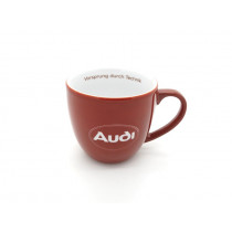 Audi Tasse Becher Kaffeebecher Kaffeetasse rot Vorspung durch Technik