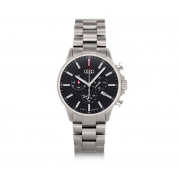 Audi Chronograph Titan Herrenuhr Armbanduhr Uhr Herren silber schwarz 