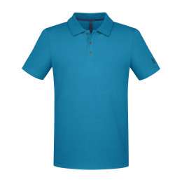 Audi Poloshirt Herren türkis Audi Ringe Logo in 3D-Print Casual Look