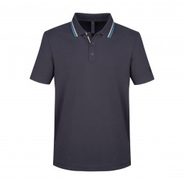 Audi Poloshirt Herren dunkelgrau Audi Ringe Logo in 3D-Print Casual Look