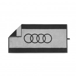 Audi Handtuch Badehandtuch Badetuch Audi Ringe dunkelgrau 50x100cm 3132301700