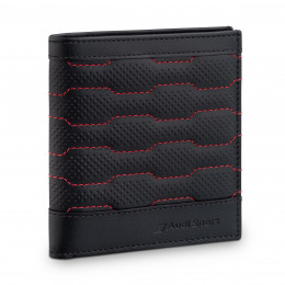 Audi Sport Minibörse Geldbörse Portemonnaie Leder Herren schwarz rot 3152601000