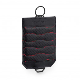 Audi Sport Fahrzeugschlüsseletui Schlüsselhülle Leder schwarz rot 3152601200