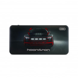 Audi Sport Powerbank schwarz hoonitron mit LED 10.000mAh USB Type A 
