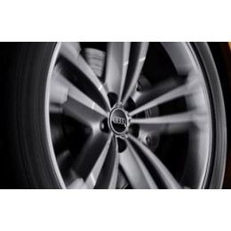 Original Audi Dynamische Nabendeckel Nabenkappen schwarz Audi Ringe 
