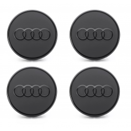 Original Audi Nabenkappen Set Nabendeckel Felgendeckel matt schwarz 85H071006A