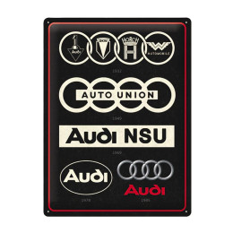 Audi Blechschild Logo Evolution Liebhaber / Nostalgie Design 30x40cm A8-8960