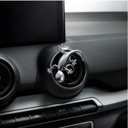 Original Audi Designgecko Gecko in Aluminiumoptik 