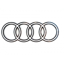 Original Audi Q8 / e-tron Ringe Emblem Schriftzug Logo Heckklappe polarweiß