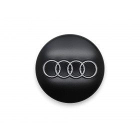 Original Audi Nabenkappe Deckel für Alufelge Schwarz Chromringe