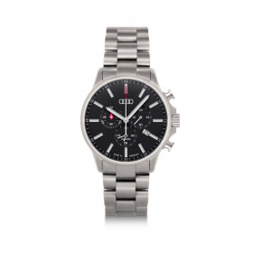 Audi Chronograph Titan Herrenuhr Armbanduhr Uhr Herren silber schwarz 