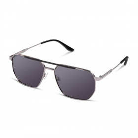 Audi Sonnenbrille Brille Herren gunmetal grau UV-Filter 400 Edelstahl 