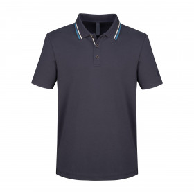 Audi Poloshirt Herren dunkelgrau Audi Ringe Logo in 3D-Print Casual Look