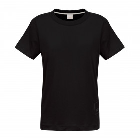 Audi Damen T-Shirt Audi Ringe schwarz Rundhalsausschnitt kurzarm